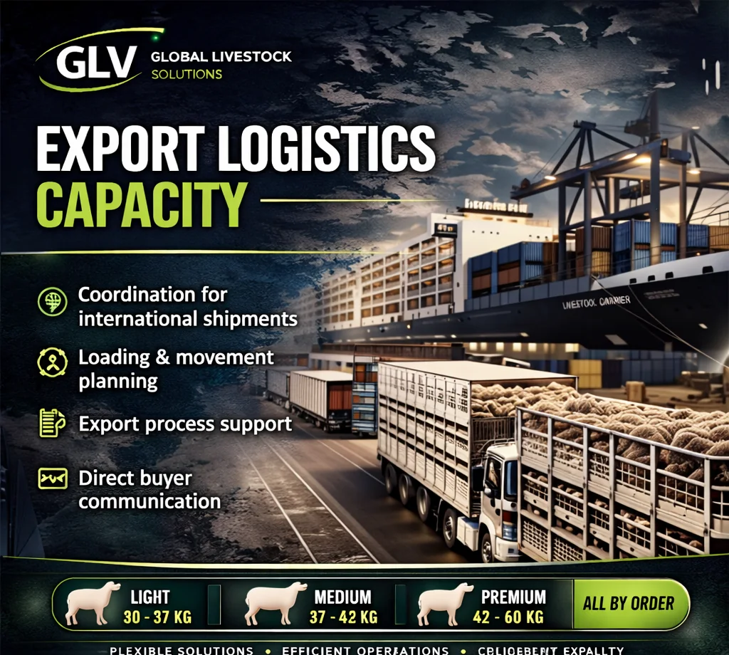 Capacidad logística para exportación internacional de ovejas